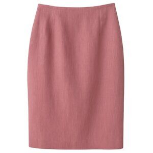 Valentino Vintage Pink Linen Pencil Skirt